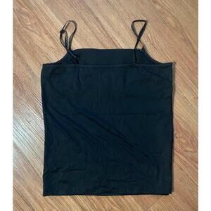 Boutique Essentials Black Camisole Gold Embroidery Size M Y2K Vintage USA Made
